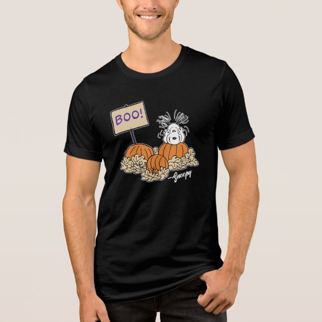 Jordnötter | Snoopy Pumpkin Patch Boo! T Shirt (Framsida)