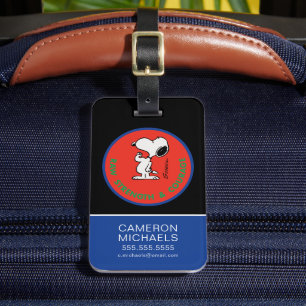 Jordnötter Snoopy Raw Strength & Courage Badge Bagagebricka