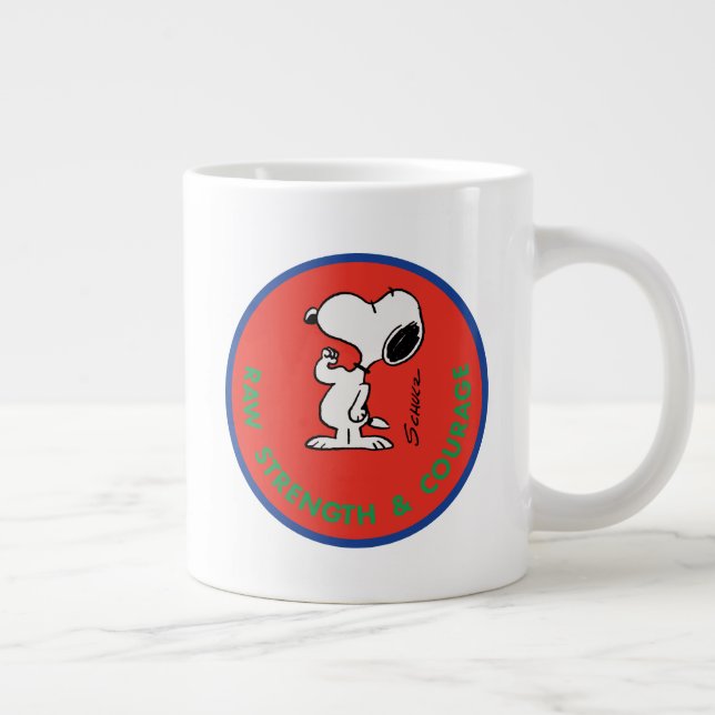 Jordnötter | Snoopy Raw Strength & Courage Badge Jumbo Mugg (Höger)