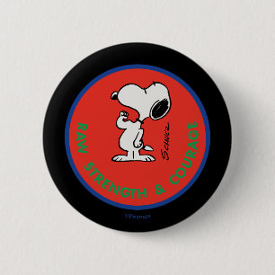 Jordnötter   Snoopy Raw Strength & Courage Badge Knapp