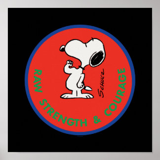 Jordnötter | Snoopy Raw Strength & Courage Badge Poster
