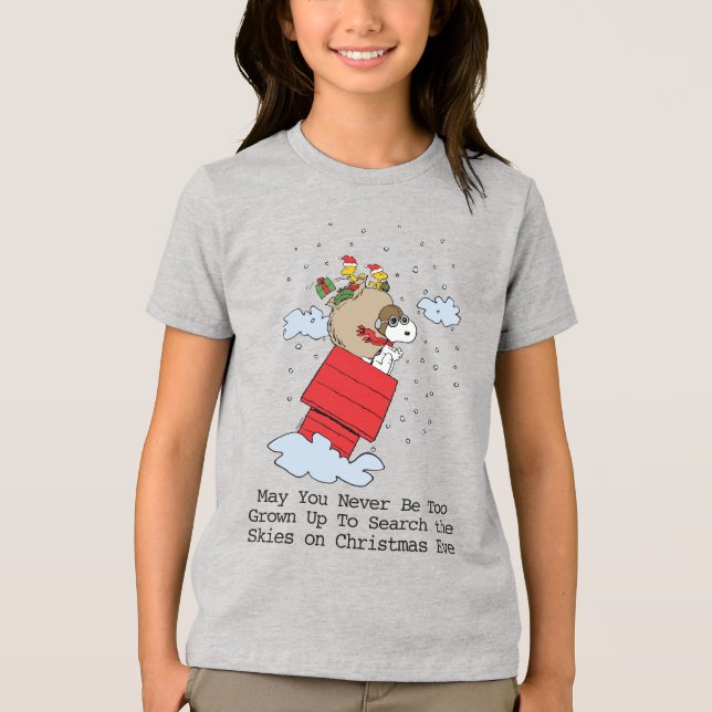 Jordnötter | Snoopy Red Baron vid jul T Shirt (Framsida)