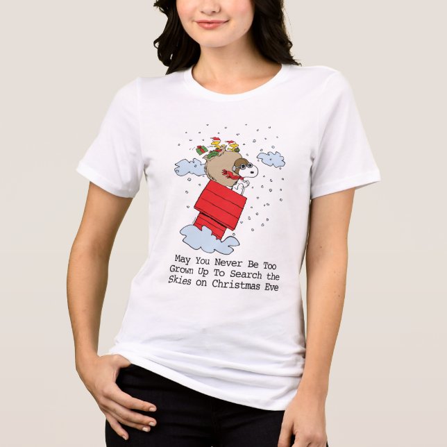 Jordnötter | Snoopy Red Baron vid jul T Shirt (Framsida)