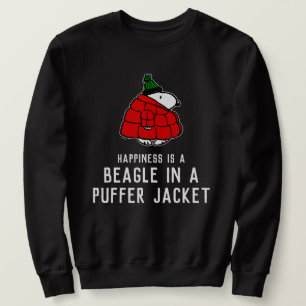 Jordnötter Snoopy Red Puffer Jacka Lång Ärmad Tröja