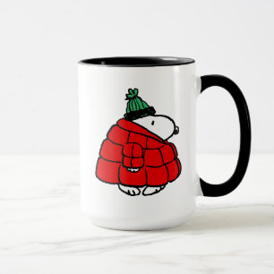 Jordnötter Snoopy Red Puffer Jacka Mugg