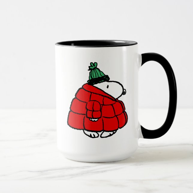 Jordnötter | Snoopy Red Puffer Jacka Mugg (Höger)
