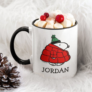 Jordnötter Snoopy Red Puffer Jacka Mugg