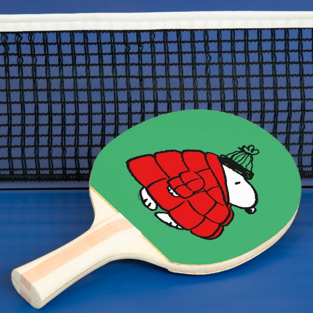 Jordnötter | Snoopy Red Puffer Jacka Pingisracket (Insitu)