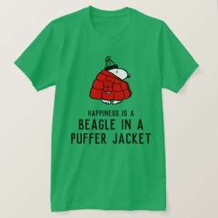 Jordnötter Snoopy Red Puffer Jacka T Shirt