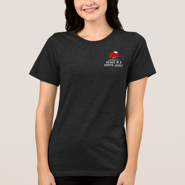 Jordnötter | Snoopy Red Puffer Jacka T Shirt (Framsida)