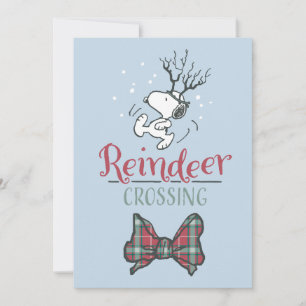 Jordnötter   Snoopy Reindeer Korsande jul Julkort