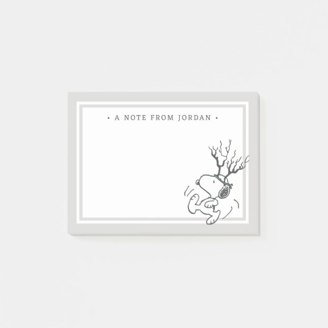 Jordnötter | Snoopy Reindeer Post-it Block (Framsida)