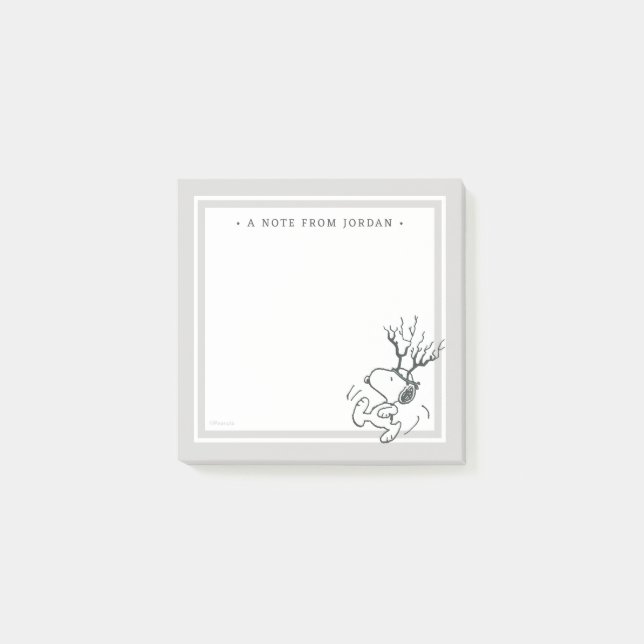 Jordnötter | Snoopy Reindeer Post-it Block (Framsida)