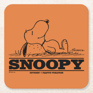 Jordnötter Snoopy Rest Break Underlägg Papper Kvadrat