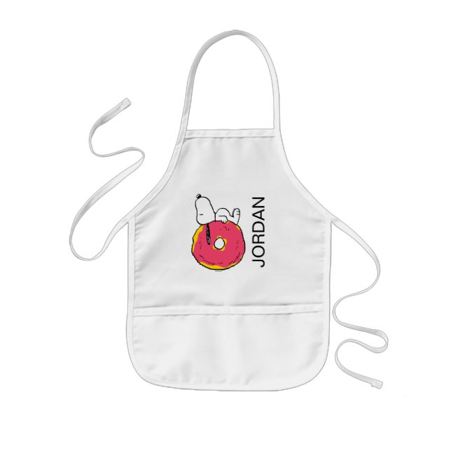 Jordnötter | Snoopy Rosa Donut Barnförkläde (Framsidan)