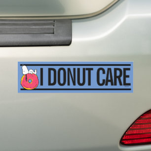 Jordnötter Snoopy Rosa Donut Bildekal