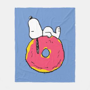 Jordnötter   Snoopy Rosa Donut Fleecefilt