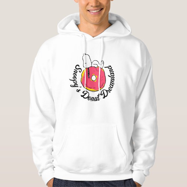 Jordnötter | Snoopy Rosa Donut Hoodie (Framsida)
