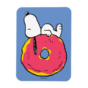 Jordnötter   Snoopy Rosa Donut Magnet