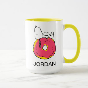 Jordnötter Snoopy Rosa Donut Mugg