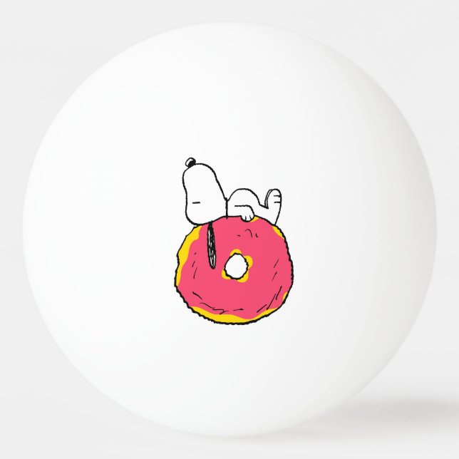 Jordnötter | Snoopy Rosa Donut Pingisboll (Framsidan)