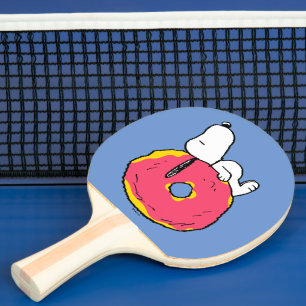 Jordnötter   Snoopy Rosa Donut Pingisracket