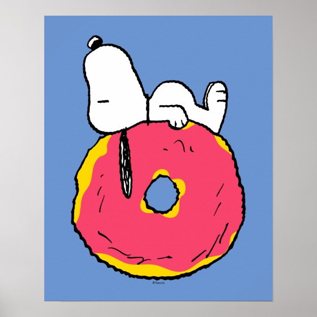 Jordnötter | Snoopy Rosa Donut Poster (Framsidan)