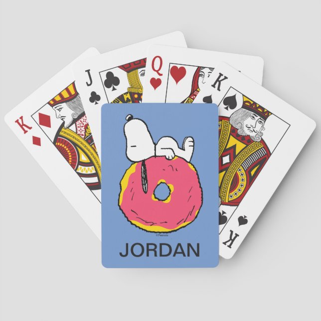 Jordnötter | Snoopy Rosa Donut Spelkort (Baksidan)