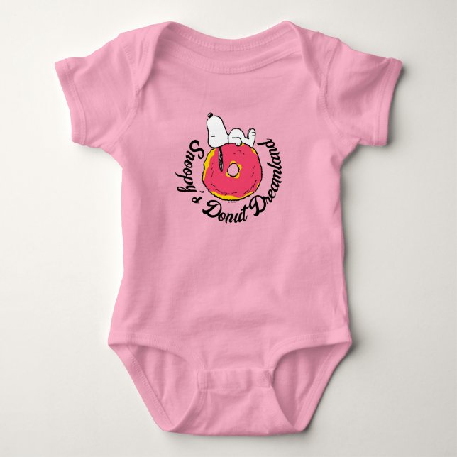 Jordnötter | Snoopy Rosa Donut T Shirt (Framsida)