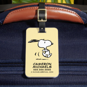 Jordnötter   Snoopy Running Bagagebricka