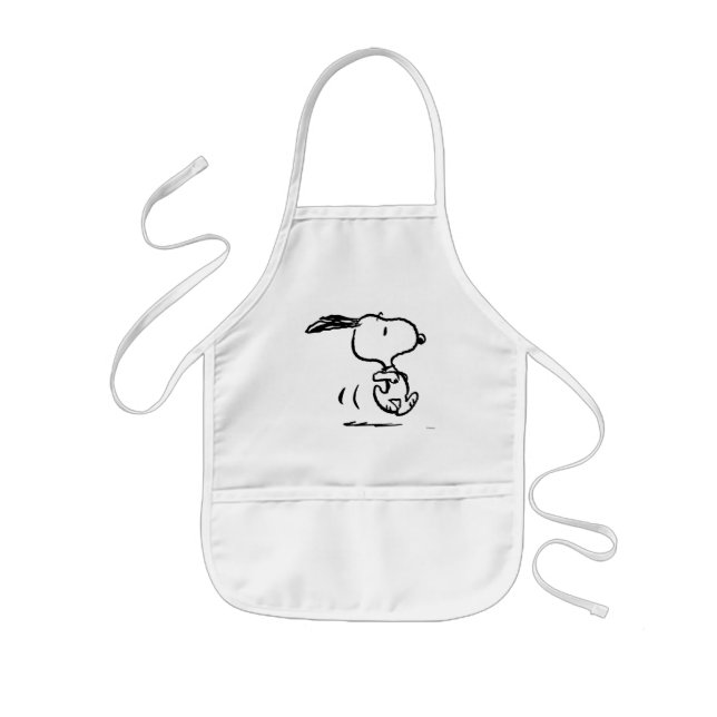 Jordnötter | Snoopy Running Barnförkläde (Framsidan)
