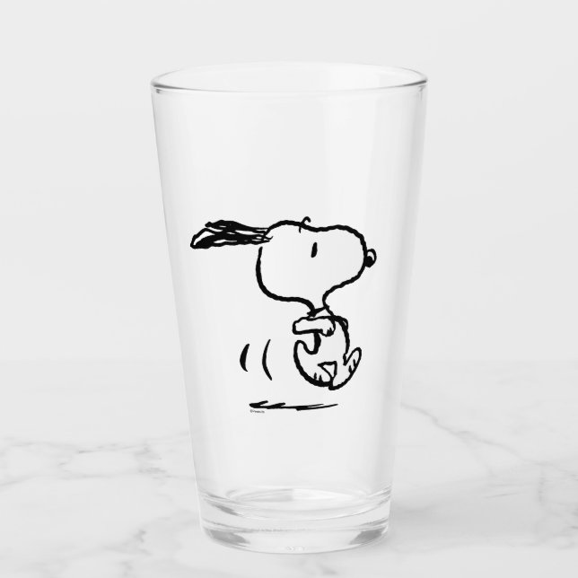 Jordnötter | Snoopy Running Glaskopp (Framsida)