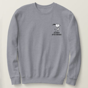 Jordnötter Snoopy Running Lång Ärmad Tröja