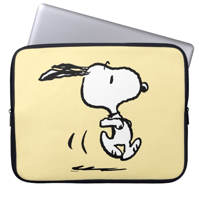 Jordnötter | Snoopy Running Laptop Fodral (Framsidan)