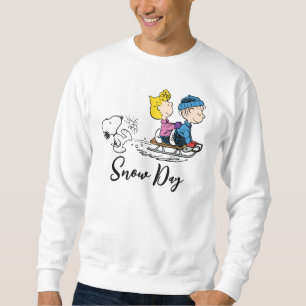 Jordnötter Snoopy, Sally & Linus Sled Riding Lång Ärmad Tröja