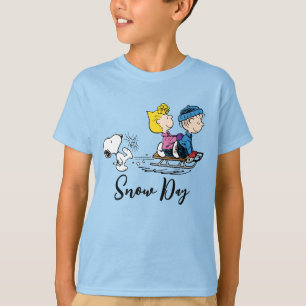 Jordnötter   Snoopy, Sally & Linus Sled Riding T Shirt