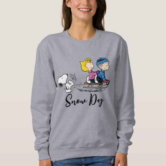Jordnötter | Snoopy, Sally & Linus Sled Riding T Shirt (Framsida)