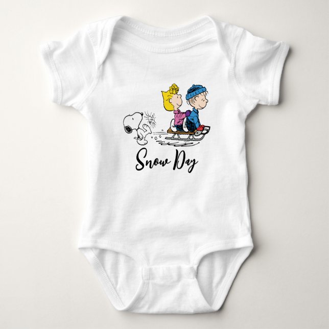 Jordnötter | Snoopy, Sally & Linus Sled Riding T Shirt (Framsida)