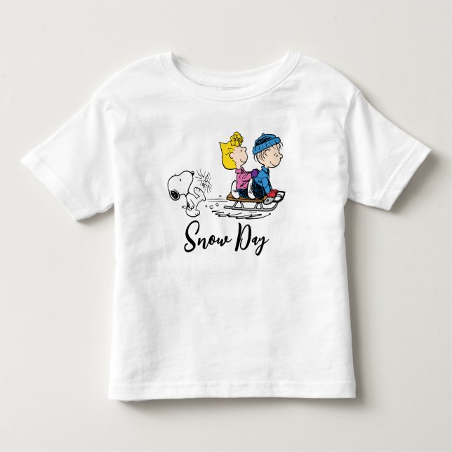 Jordnötter | Snoopy, Sally & Linus Sled Riding T Shirt (Framsida)