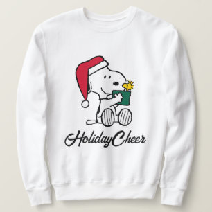 Jordnötter Snoopy Santa & Woodstock Gift Lång Ärmad Tröja