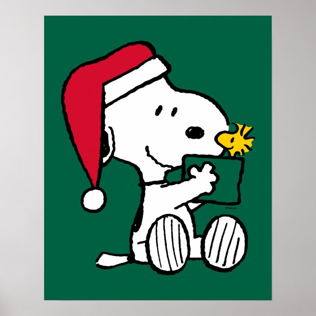 Jordnötter | Snoopy Santa & Woodstock Gift Poster (Framsidan)