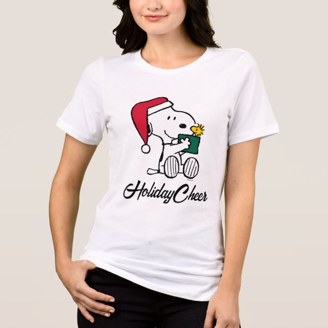 Jordnötter | Snoopy Santa & Woodstock Gift T Shirt (Framsida)