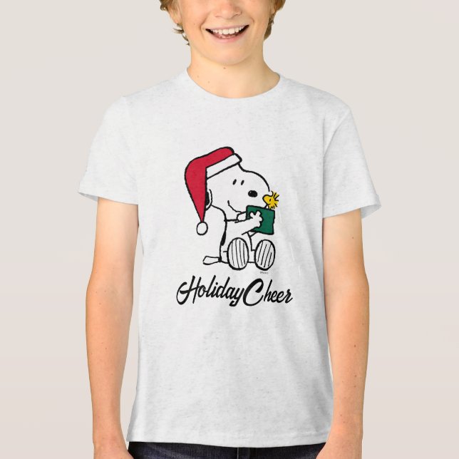 Jordnötter | Snoopy Santa & Woodstock Gift T Shirt (Framsida)