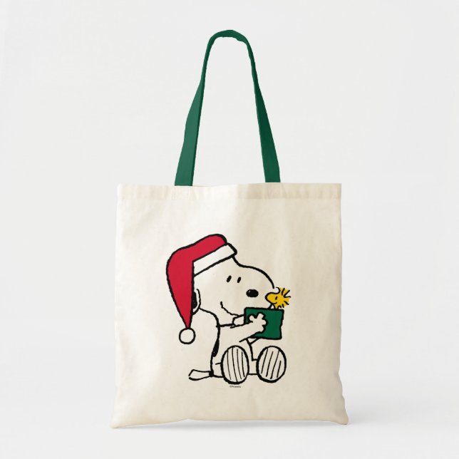 Jordnötter | Snoopy Santa & Woodstock Gift Tygkasse (Framsidan)