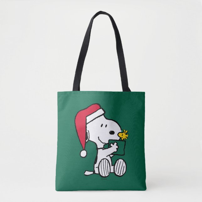 Jordnötter | Snoopy Santa & Woodstock Gift Tygkasse (Framsida)