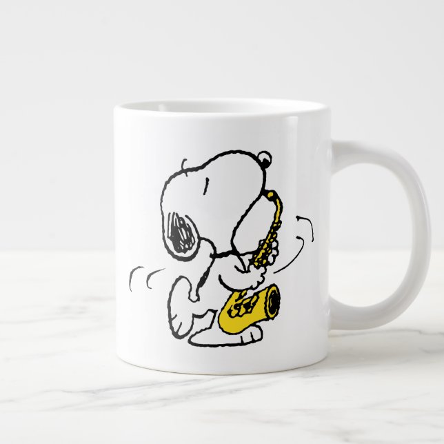 Jordnötter | Snoopy Saxophone Player Jumbo Mugg (Höger)