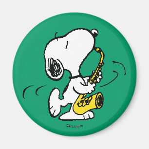 Jordnötter Snoopy Saxophone Player Magnet