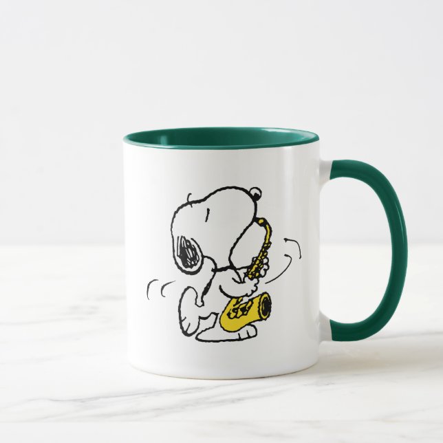 Jordnötter | Snoopy Saxophone Player Mugg (Höger)