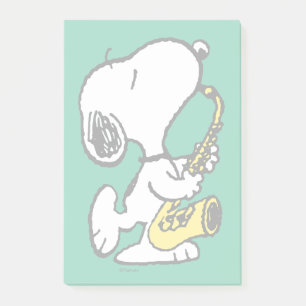 Jordnötter Snoopy Saxophone Player Post-it Block