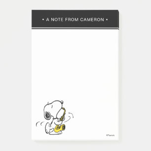 Jordnötter Snoopy Saxophone Player Post-it Block